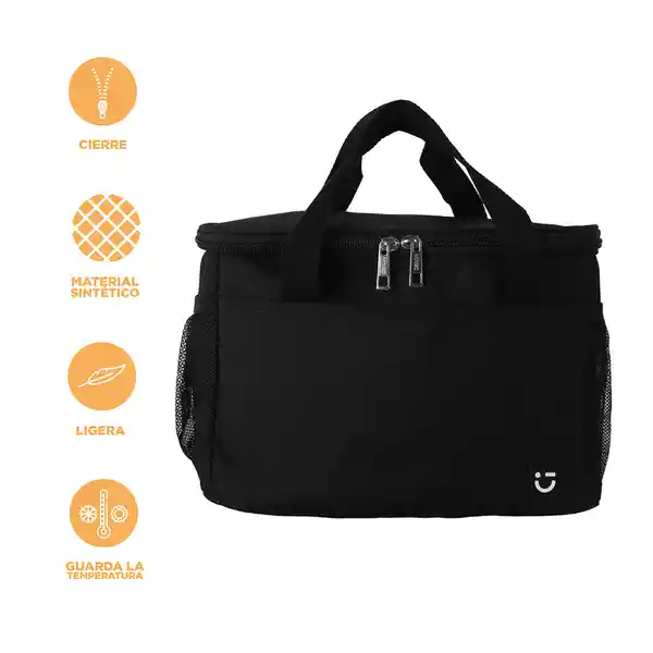 Lonchera Grande Rectangular Serie Negro Miniso
