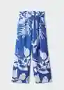 Pantalón Twist Azul Talla XL Mujer Mango