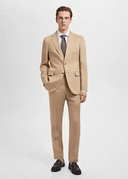 Blazer Americana Amalfi Beige Talla 56 Hombre Mango