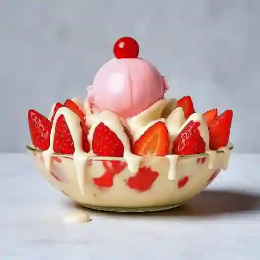 Fresas Grandes con Helado