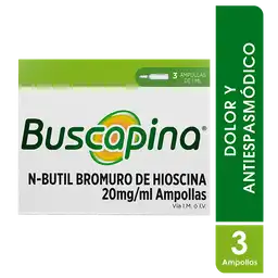 Buscapina Sanofi Aventis 20 Mg 1 Ml 3 Ampollas