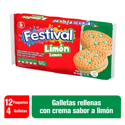 Festival Galletas Limón x 12 Paquetes