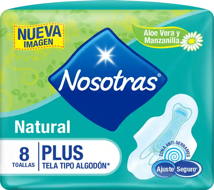 Nosotras Toallas Higiénicas Natural Plus