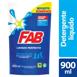 Detergente Liquido Fab Floral 900 Ml