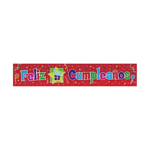 Sempertex Cartel Metalizado Feliz Cumpleaños