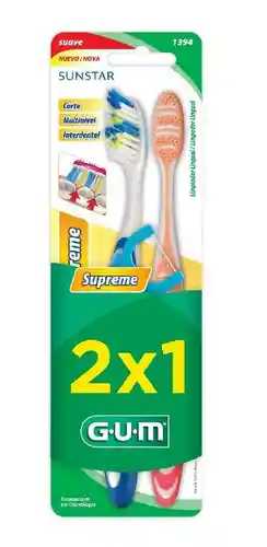 Gum cepillo dental supreme más seda