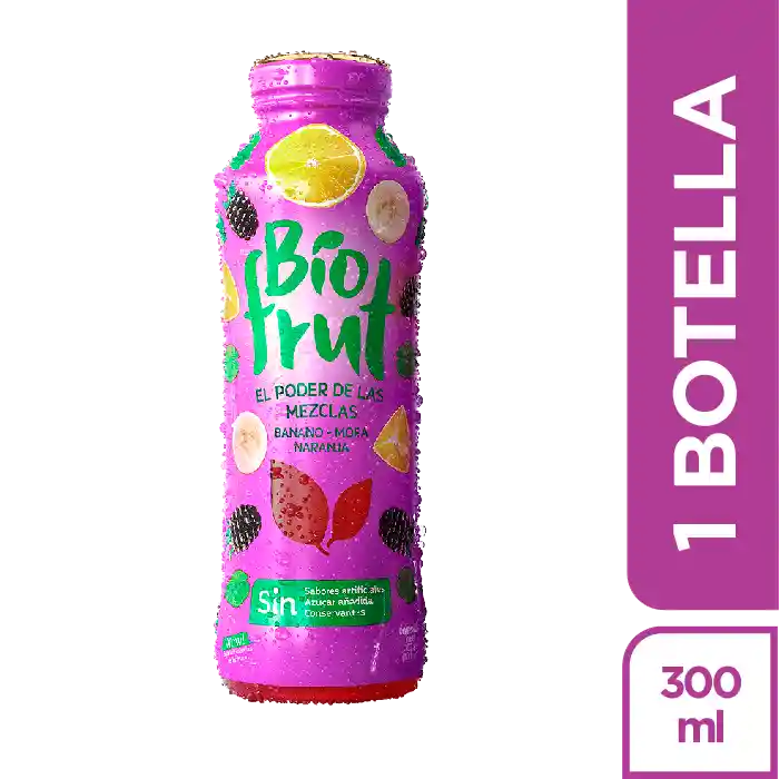 Biofrut Refresco Banano, Mora y Naranja 300 mL