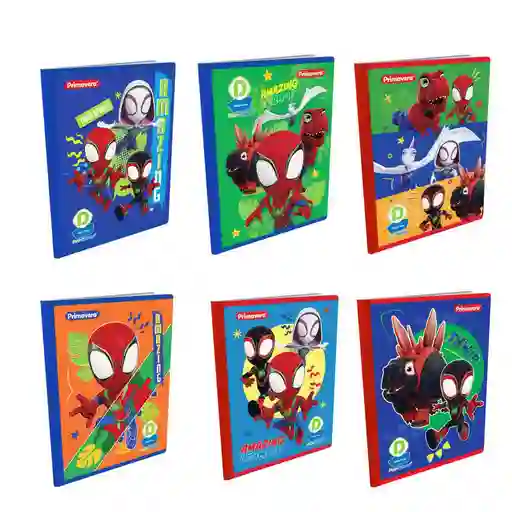 Cuaderno Doble Linea / Ferrocarril 100 Hojas Cosido Primavera