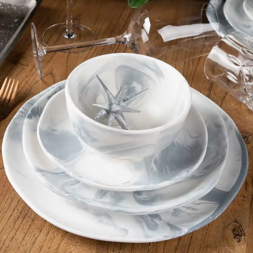 Plato Mármol 26 cm Ambiente Gourmet