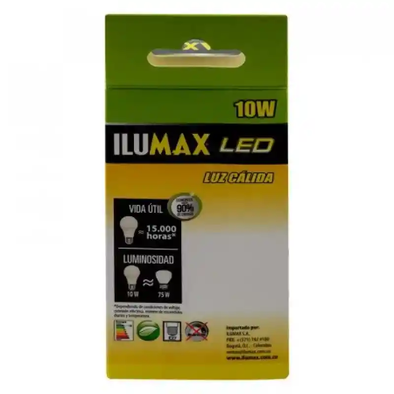 Ilumax Bombillo Led Luz Cálida 726 Sku 173800. Sku 7707369047266