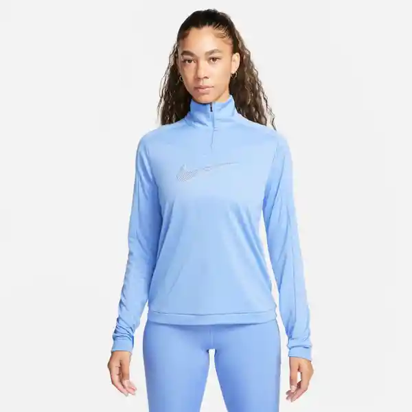 Nike Camiseta W Df Swoosh Hbr Hz Pacer Para Mujer Azul Talla M