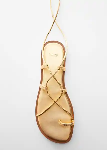 Sandalias Gozo1 Oro Talla 36 Mujer Mango