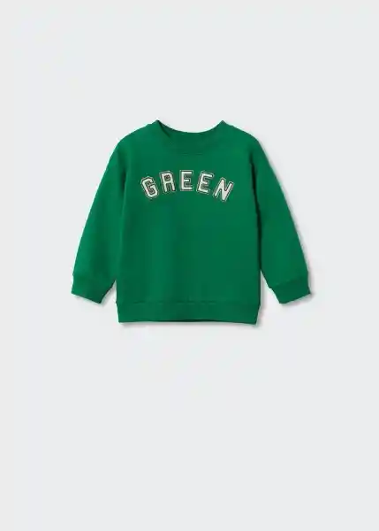 Sudadera Green Verde Talla 66 Niños Mango