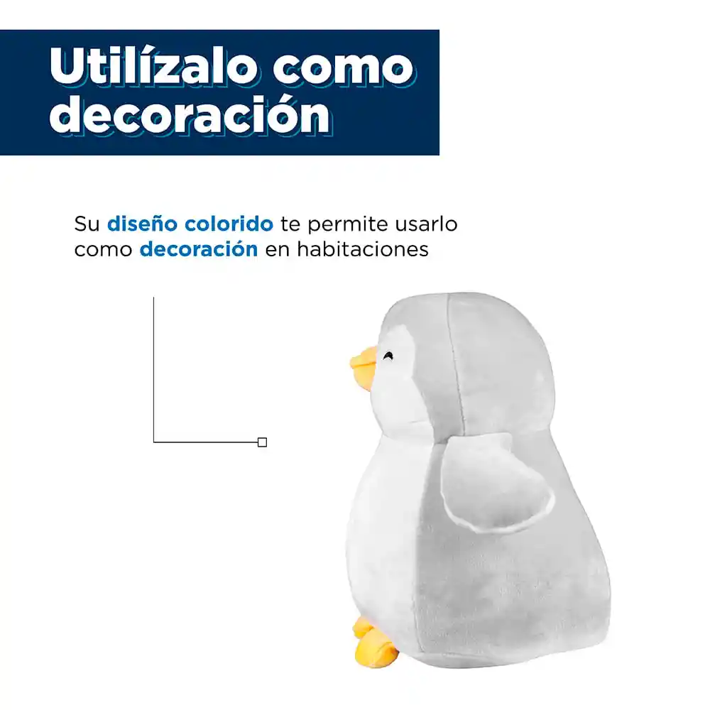 Miniso Peluche De Pingüino, Gris