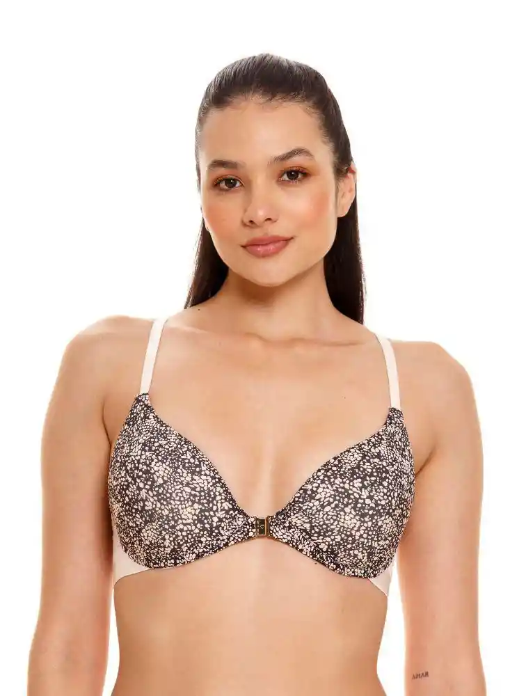 Brasier Triangular Con Encaje Espalda 34b-mandarina