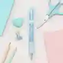 Esfero de Gel Retráctil Negro Cuerpo Azul Miniso