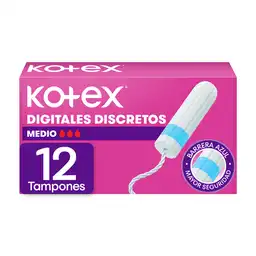 Tampón Digitales Kotex Medio 12 Und