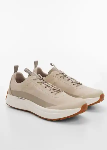 Zapatos Deportiva Runner Beige Talla 46 Hombre Mango