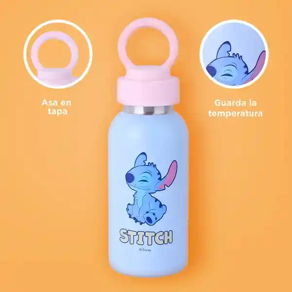 Vaso de Acero Con Asa Serie Stitch Azul 350 mL Miniso