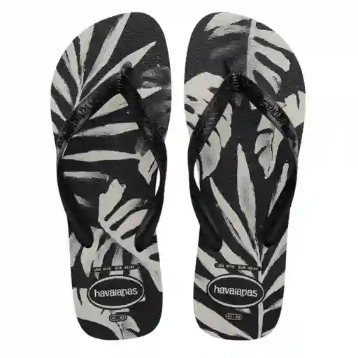 Sandalias Havaianas Aloha Hombre Negro Talla 41/42