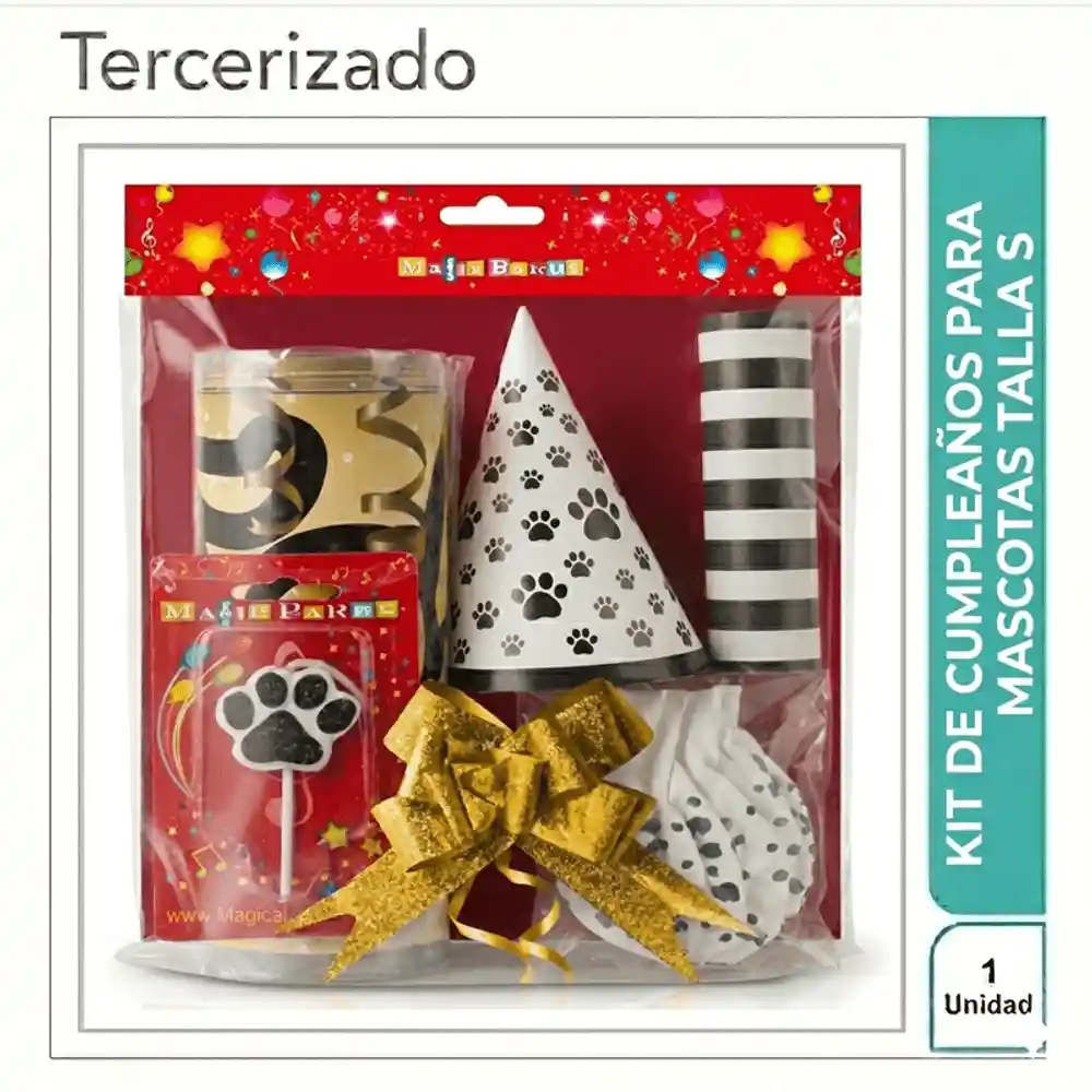 Kit de Cumpleaños Para Mascotas Talla S