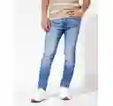 Jean Slim Straight Azul Talla 34 X 30 Hombre American Eagle