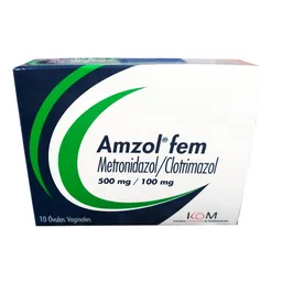 Amzol Fem Óvulos Vaginales (500 mg/100 mg)
