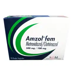 Amzol Fem Óvulos Vaginales (500 mg/100 mg)