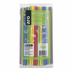 Aro Pitillos Oxo-Biodegradables Colores Surtidos