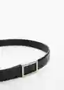 Cinturón Plate Negro Talla 91 Hombre Mango