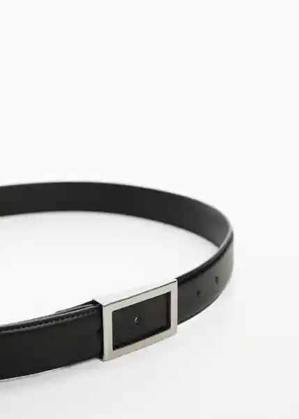 Cinturón Plate Negro Talla 91 Hombre Mango