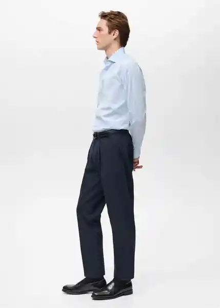 Camisa Donosti Celeste Talla XS  Hombre Mango