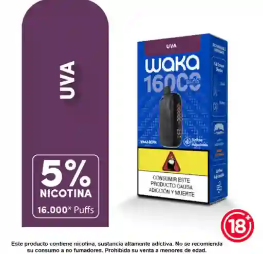 Waka Vapeador Nova Device-Grape 5% 16000