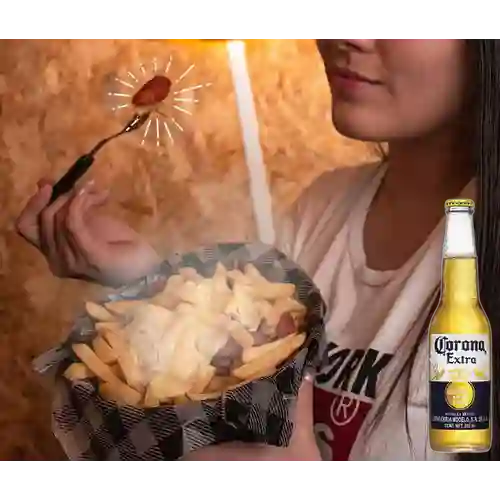 Combo Salchimeraki + Cerveza Corona Bot. 355ml