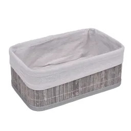 Canasto Tela Bambu Gris M