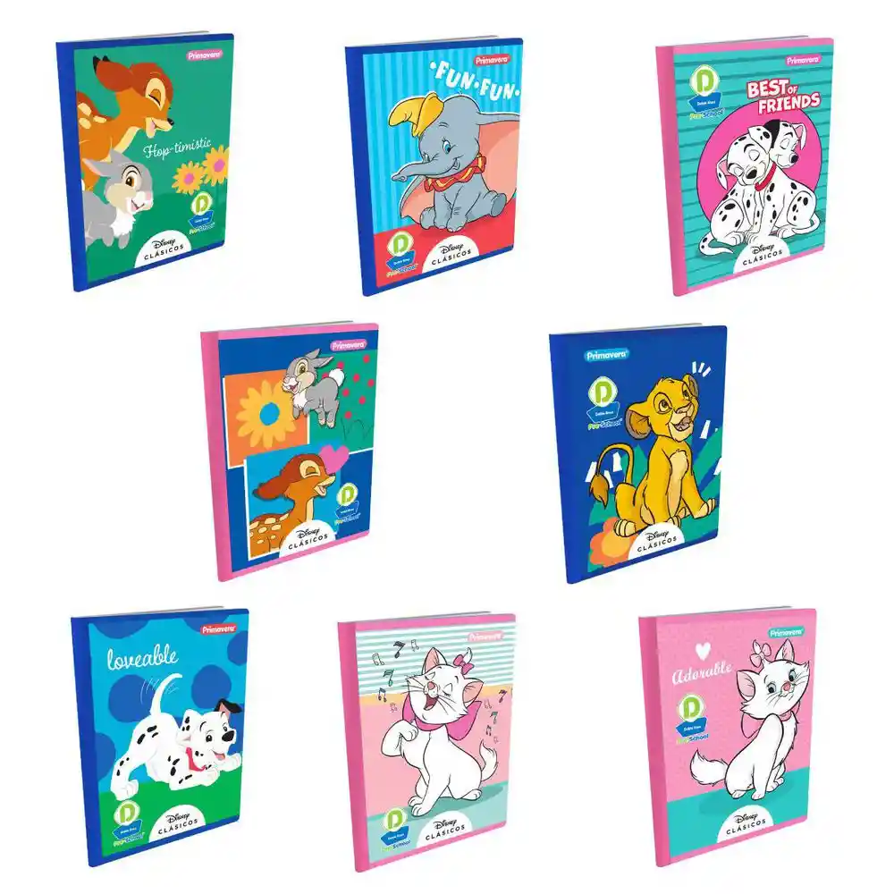 Cuaderno Doble Linea / Ferrocarril 100 Hojas Cosido Primavera