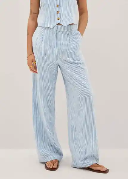 Pantalón Bali Crudo Talla 42 Mujer Mango