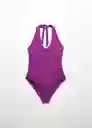 Vestido Bañador Costap Morado Talla 27 Mujer Mango