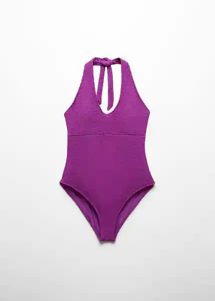 Vestido Bañador Costap Morado Talla 27 Mujer Mango