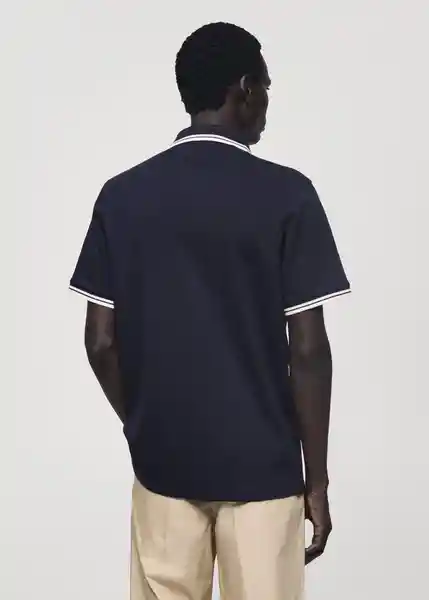 Polo Omarp-h Navy Talla S Hombre Mango