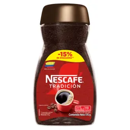 Café instantáneo NESCAFÉ Tradición x 170g con 15% de descuento