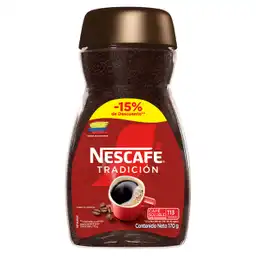 Café instantáneo NESCAFÉ Tradición x 170g con 15% de descuento