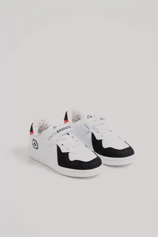 Tenis Para Niño 33-bco-negro