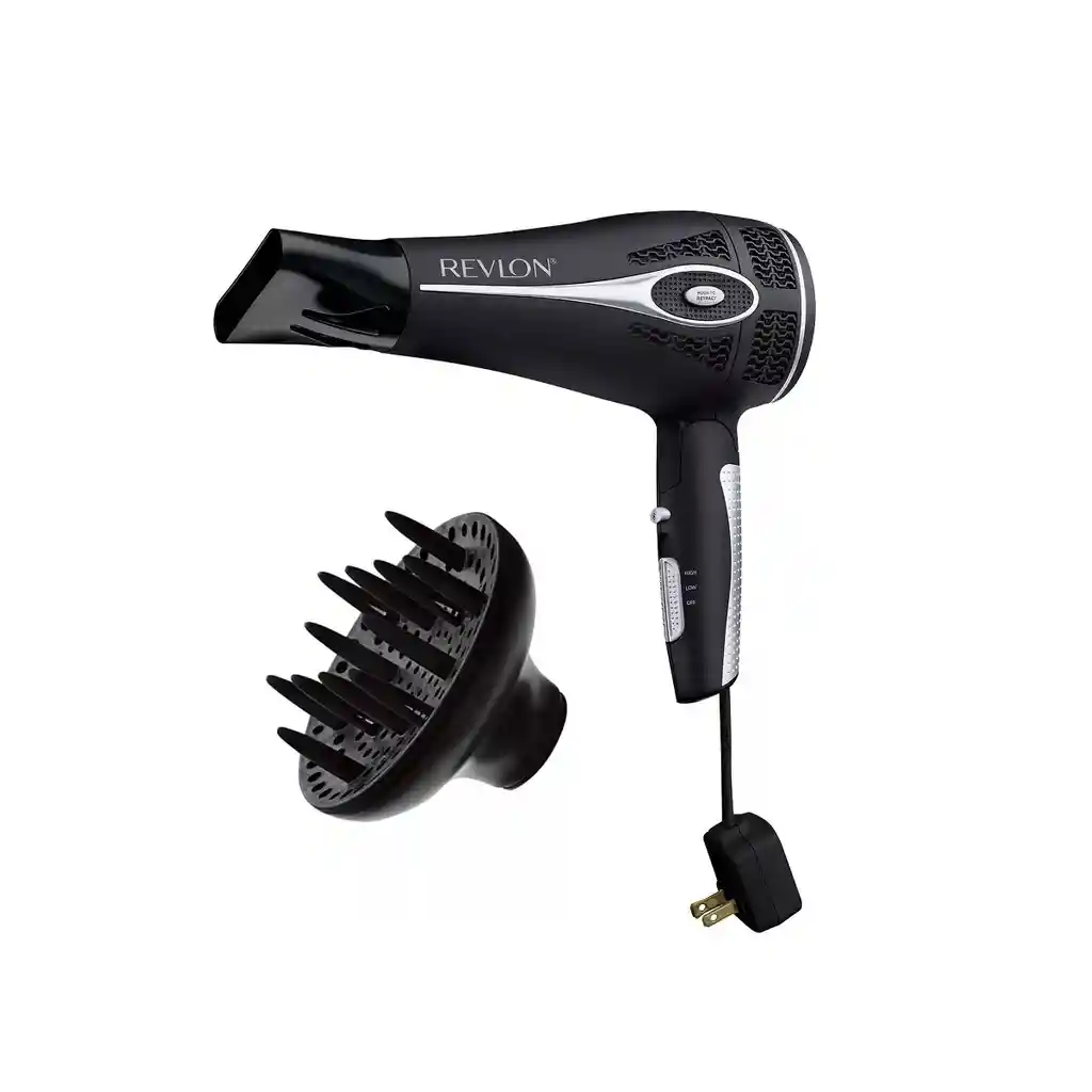 Secador Cabello Revlon Cable Retractil y Mango Plegable