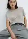 Camiseta Lint Gris Claro Vigoré Talla M Mujer Mango