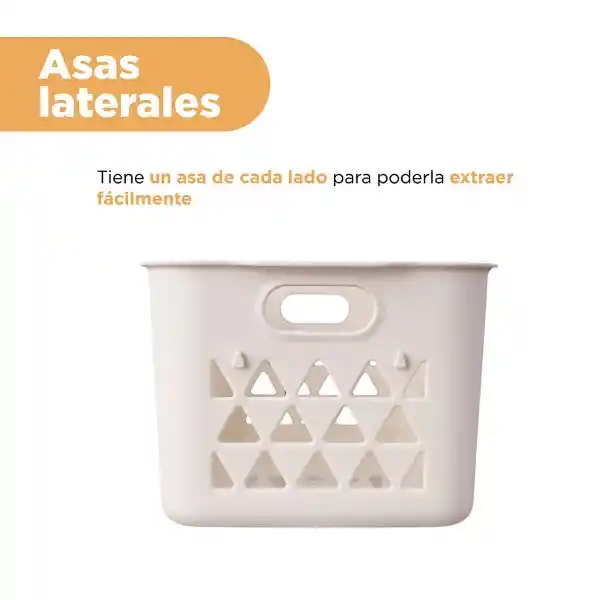 Cesta de Almacenamiento Mediana Beige Miniso