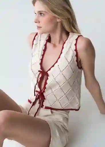 Tejido Mujer Crudo Puro Claro Talla L 483G052 Naf Naf