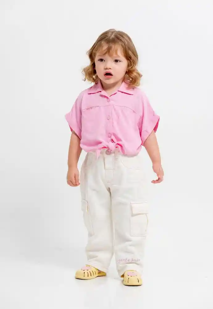 Blusa Manga Corta 12/18mese-rosado