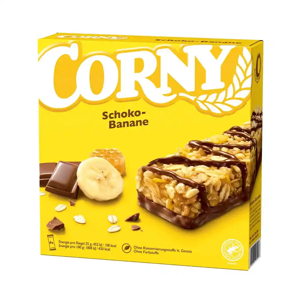 Barra de Cereal Corny Chocolate Banana 6x25g