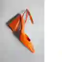 Zapato Disco Naranja Talla 35 Mujer Mango